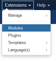 Modules page