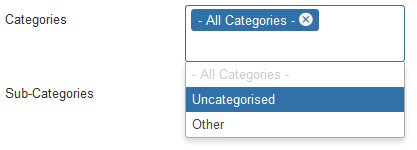 Select the categories