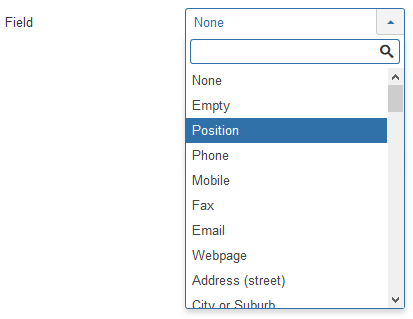 Choose a piece of information