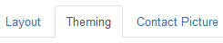 Click the theming tab