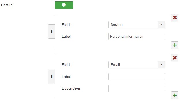 Create the form for edition